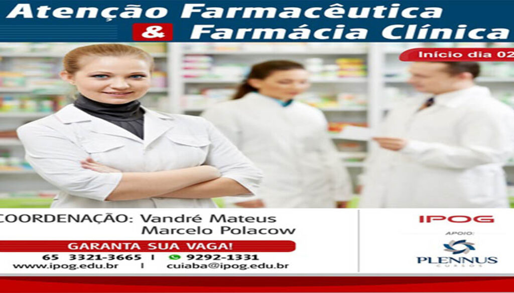 Especialização em Atenção Farmacêutica e Farmácia Clínica: aulas começam no dia 2 de outubro 1