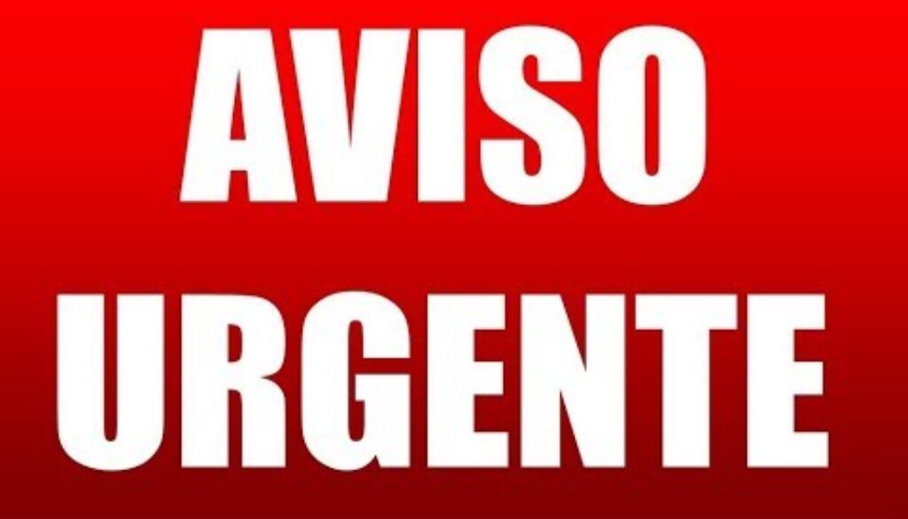 aviso urgente