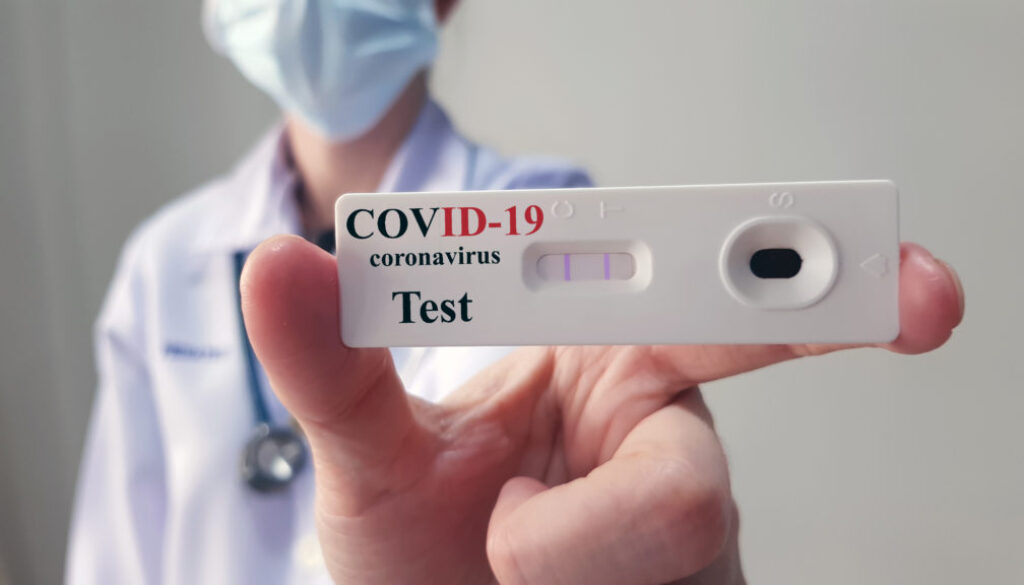 Doctor show rapid laboratory COVID-19 test for diagnosis new Corona virus infection(novel corona virus disease 2019 or COVID)from Wuhan, ready for screening and treatment. Pandemic infectious concept