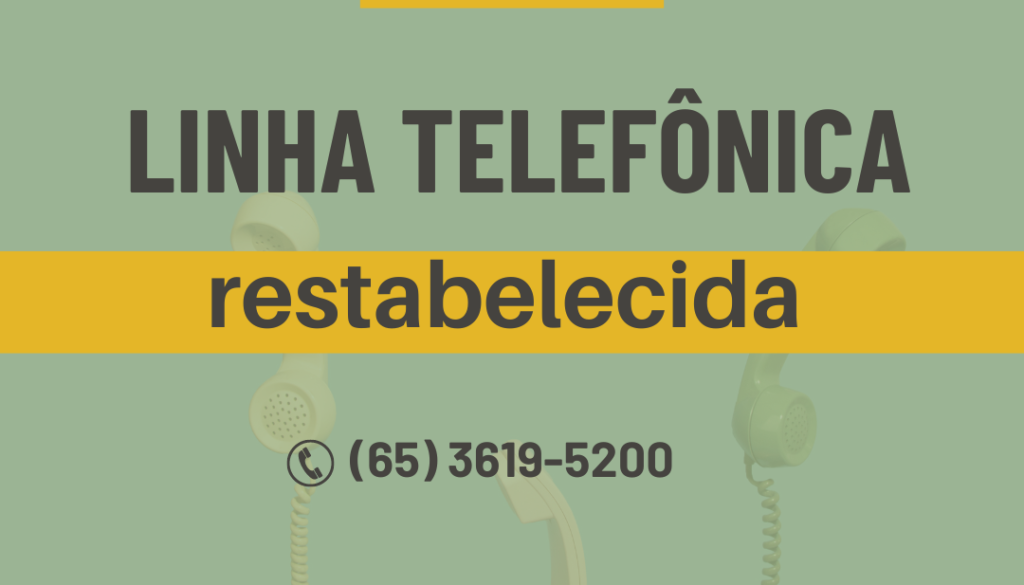 Linha telefônica restabelecida