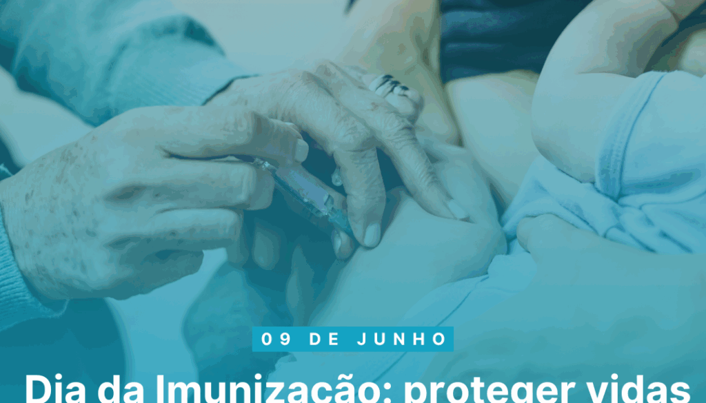 Post instagram dia nacional da vacinação moderno azul e branco (Post para Instagram)
